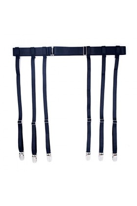 Porte-jarretelles pour Femme Chaussettes Sexy Porte-jarretelles pour Bas de Cuisse avec 4/6 Clips Métalliques, Femmes Sexy Pu