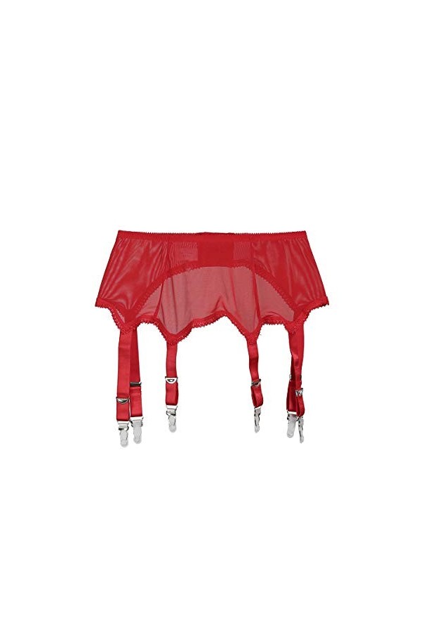Frecoccialo Femmes Sexy Perspective 6 Bretelles Porte-Jarretelles Dentelle Ceinture pour Bas Cuisse Lingerie Vêtements de Nui
