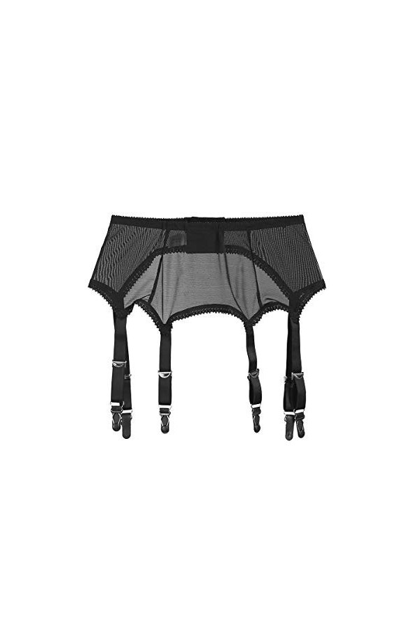 Frecoccialo Femmes Sexy Perspective 6 Bretelles Porte-Jarretelles Dentelle Ceinture pour Bas Cuisse Lingerie Vêtements de Nui