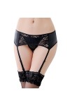KOEMCY Femme Porte Jarretelle Jarretelles Guepiere Ensemble Dentelle Jarretières Taille Haute Guêpière Réglable Jarretelle Li