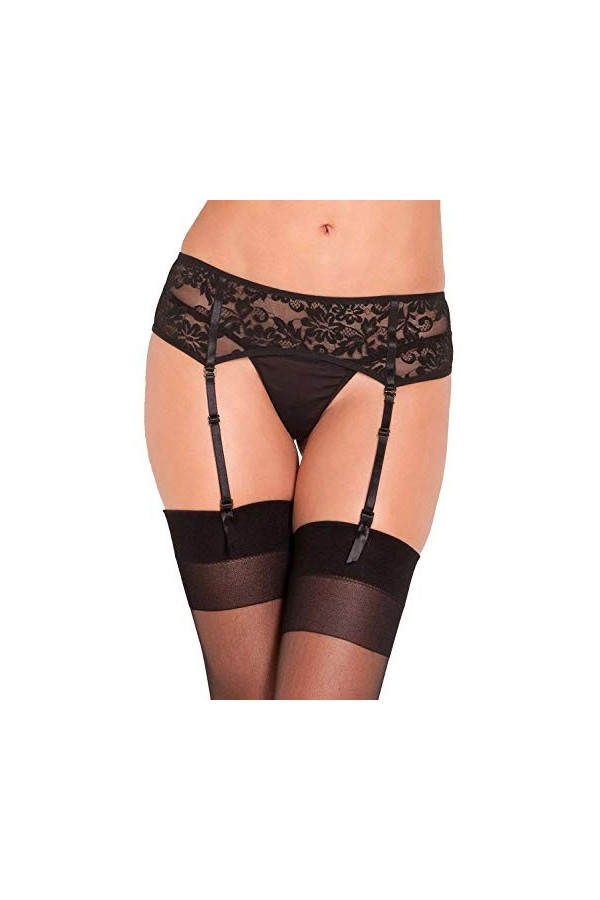 Ancaiqi Femme Porte-Jarretelles Sexy avec Dentelle Lingerie Jarretière Ajustables G-Strings