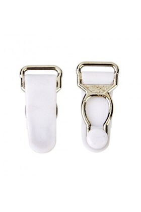 10pcs Clips Porte-jarretelles Clip Crochet Poignées Blanc Vêtement Accessoire