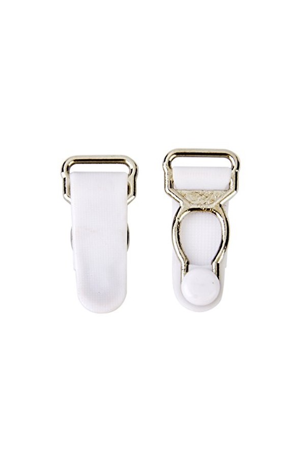 10pcs Clips Porte-jarretelles Clip Crochet Poignées Blanc Vêtement Accessoire