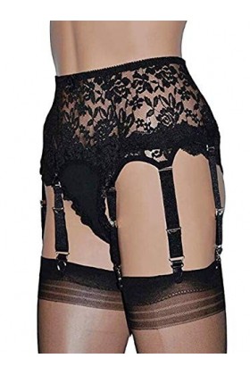 Sunfanrtnn Femmes Porte-jarretelles en Dentelle Sexy avec 6 Bretelles Ceinture pour Bas Cuisse Lingerie V괥ments de Nuit,XL,No