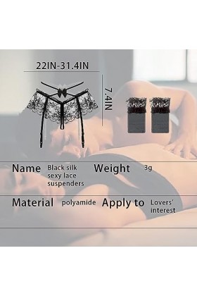 CLDURHGE Porte-jarretelles pour femmes Porte-jarretelles en dentelle Porte-jarretelles pour femmes Sexy Large 4 Bretelles Bre