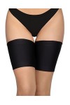 ANNES Bandes élastiques de cuisse anti-frottement Pour femme Doublure satin et dentelle Silicone antidérapant - Beige - X-Lar