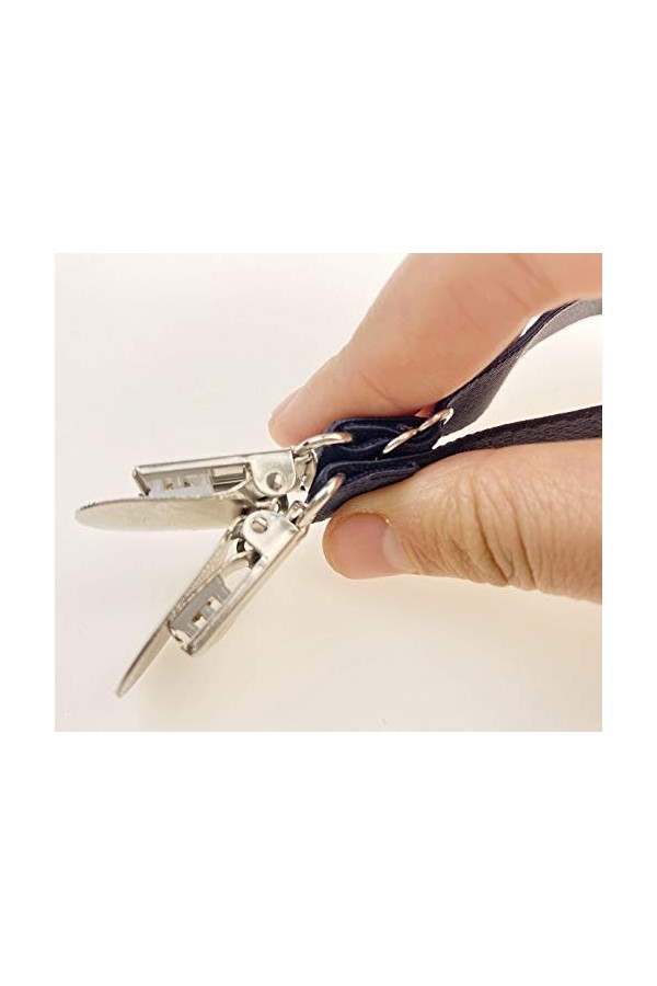 Lot de 2 porte-jarretelles élastiques réglables avec fermoir en métal Noir