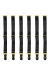 Satini Réglable Métal Clip Porte-jarretelles Ceinture Lingerie Sangles Noir - Or, 6 Sangles 