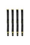 Satini Réglable Métal Clip Porte-jarretelles Ceinture Lingerie Sangles Noir - Or, 6 Sangles 