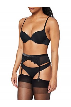 Iris & Lilly Porte-Jarretelles Femme, Noir, 42