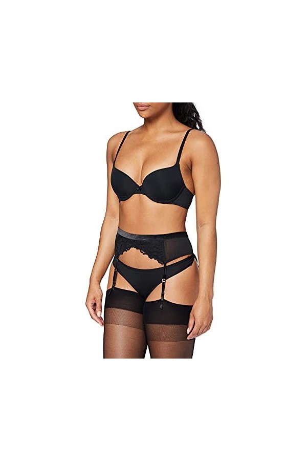 Iris & Lilly Porte-Jarretelles Femme, Noir, 42