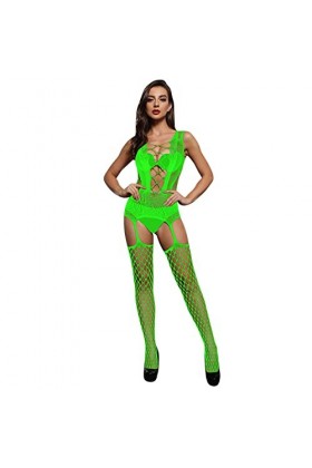 Générique Lingerie Sexy Femme Body et Combinaison Femmes Sexy Lingerie Résille Bodystocking sous-Vêtements De Nuit Chemises B