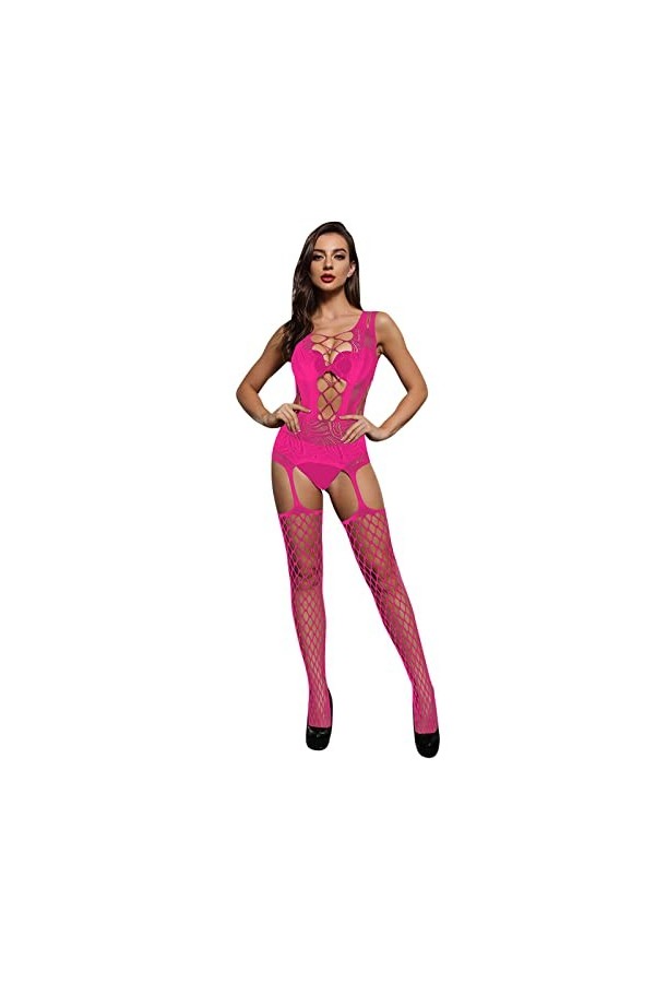 Générique Lingerie Sexy Femme Body et Combinaison Femmes Sexy Lingerie Résille Bodystocking sous-Vêtements De Nuit Chemises B
