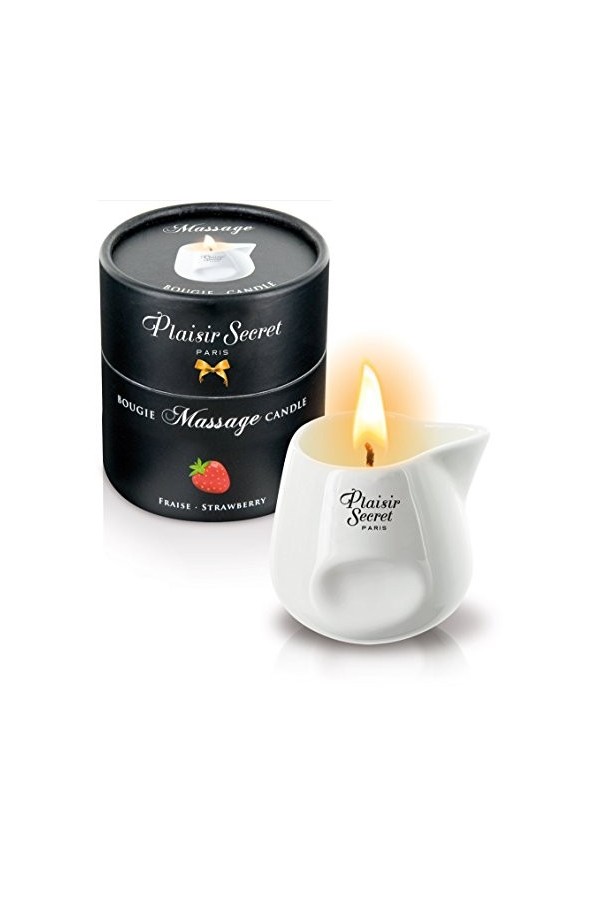 Plaisirs Secrets Bougie de Massage Gourmande Parfum Noix de Coco 80 ml