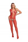 Runhomal Bodystocking Femme Lingerie Sexy Combinaison en Résille Fishnet Sous-Vêtement Transparent Sexy Collants Bodysuit Vêt