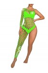Runhomal Bodystocking Femme Lingerie Sexy Combinaison en Résille Fishnet Sous-Vêtement Transparent Sexy Collants Bodysuit Vêt