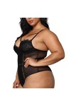 Y2.K Style Cadeaux Vêtement Body Sous-Vêtements Sexy Dentelle Femmes Lingerie Fil Sexy Sous Le Lit 2023, Noir , M