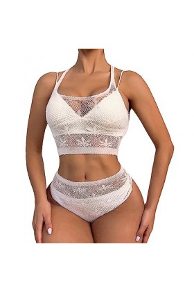 Lingerie Sexy Femme Coquine Hot Grande Taille sous-vêtements Sexy en résille de Bikini à la Mode pour Femmes Lingerie Ouverte