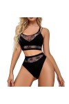 Lingerie Sexy Femme Coquine Hot Grande Taille sous-vêtements Sexy en résille de Bikini à la Mode pour Femmes Lingerie Ouverte