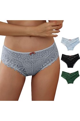 2024 Culotte pour femme en crochet à lacets Culotte sexy ajourée Sous-vêtements pour femmes Couverture sexy, jaune, XL