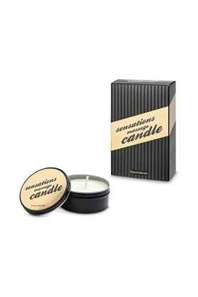 bijoux indiscrets Sensations Bougie de Massage Parfum Aphrodisiaque 35 g Noir Taille unique