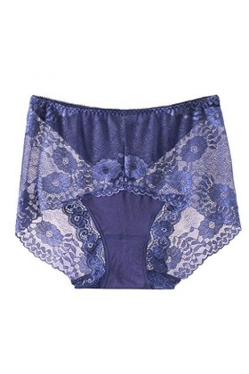 Sexy Ladies Transparent Dentelle Culotte de Grande Taille Coton Creux qualité Respirante Lingerie Cosplay Infirmière Pink, X