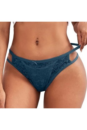 Pianshanzi Strings & Tangas pour femme Taille haute Tongs Respirant Confortable Strings Sexy Dentelle Culotte V String Doux F
