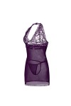 Femmes Lingerie Halter Sexy Nuisette Dentelle Maille Vêtements De Nuit sous-Vêtements en Dentelle Ensemble Lingerie Sexy Dent