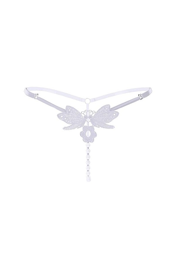 Lingerie Femme Sexy Ensemble Homme Sexy Hot y20.k Femmes brodé Creux Sexy Taille Basse caleçon Ouvert Coupe Perle Massage Str