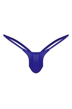 Culotte Ouvert Taille Culotte Homme Sous-vêtements G-string Bas Dos Laqué Lingerie Femme, bleu foncé, XXXL