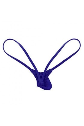 Culotte Ouvert Taille Culotte Homme Sous-vêtements G-string Bas Dos Laqué Lingerie Femme, bleu foncé, XXXL