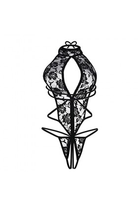 sous-vêtements G-String Eyelash Lace Lingerie Tulle Sexy Night Wear Sleepwear Body Grande Taille Sexy Black, One Size Mise 