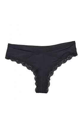 HHSclothing Culotte en Soie de Glace pour Femmes Transparent Culotte Respirante Dentelle Dentelle Sexy T Pantalon Bustier Rob