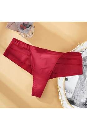 Bywenzai Culotte Dames Sexy Culottes en Dentelle Tulle Culottes en Tissu Couleur Pure sans Soudure Respirant Transparent Culo