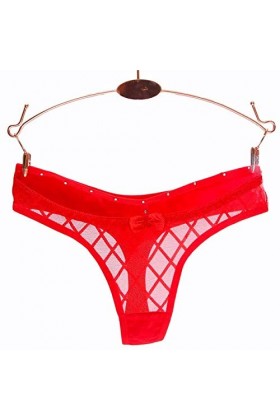 ZJY Femme Strings Femmes Transparent Sexy Panties sous-vêtements en Dentelle évider Perspective Faible Rise Tulle Slip String