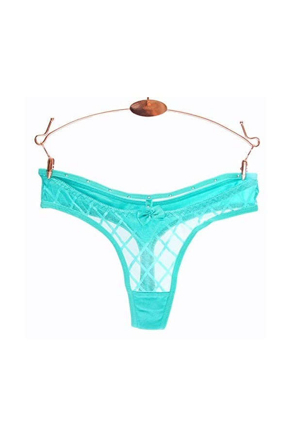 ZJY Femme Strings Femmes Transparent Sexy Panties sous-vêtements en Dentelle évider Perspective Faible Rise Tulle Slip String