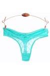ZJY Femme Strings Femmes Transparent Sexy Panties sous-vêtements en Dentelle évider Perspective Faible Rise Tulle Slip String