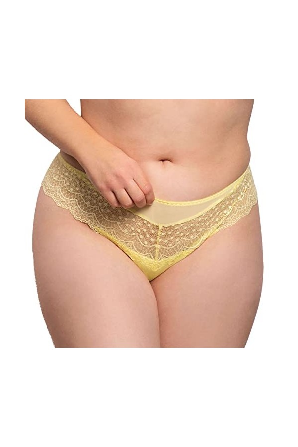 Ulla Dessous - Josy - Femme - String - String - avec tulle - grandes tailles - Sous-vêtements, Blanc., 44