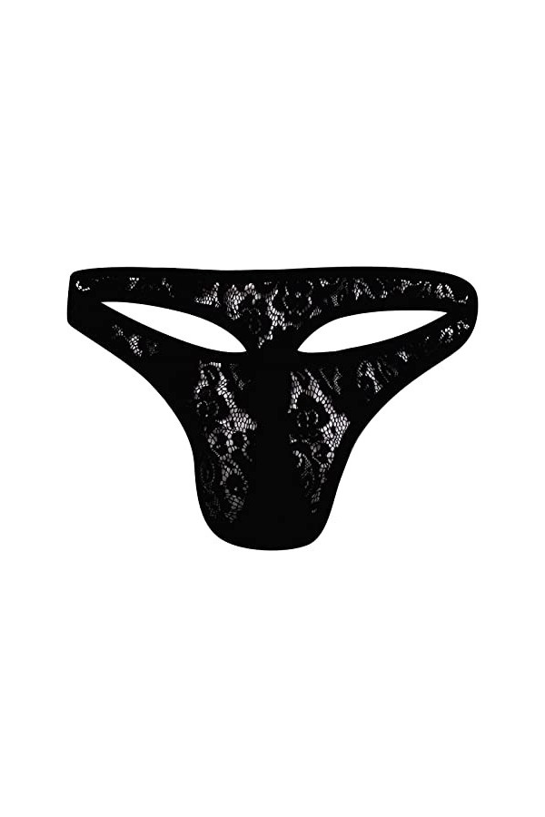 sous-vêtements Essentiels String en Dentelle pour Hommes Culotte de Sexe Culotte en T Transparente pour Hommes sous-vêtements