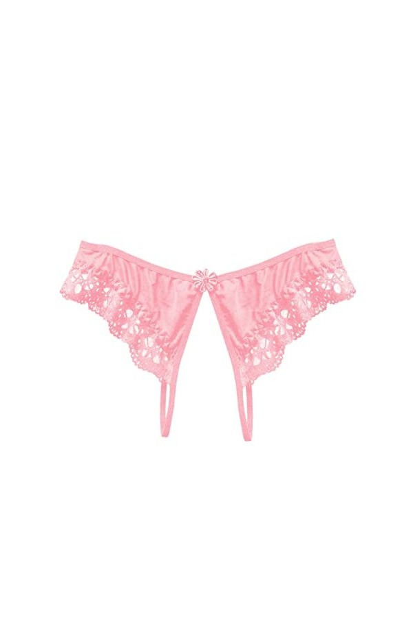 ADMAY 2023 New y29k Style Lingerie Culottes pour Femmes Open File Slit Sex Lace Thong Culotte Taille Basse Débardeur Fleur R