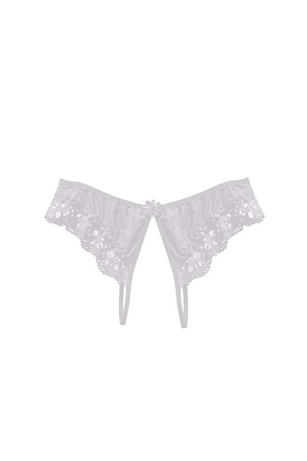 ADMAY 2023 New y29k Style Lingerie Culottes pour Femmes Open File Slit Sex Lace Thong Culotte Taille Basse Débardeur Fleur R