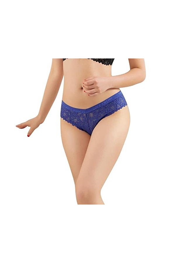 Lot de sous-Vêtements en Coton pour Femme Femmes Sexe Stretch G String Culotte Dentelle Garniture 5 Couleurs Confortable Sexy