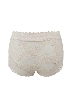 FGUUTYM Lingerie String pour femme en dentelle crochetée Culotte sexy Sous-vêtements sexy pour femme, beige, XXL