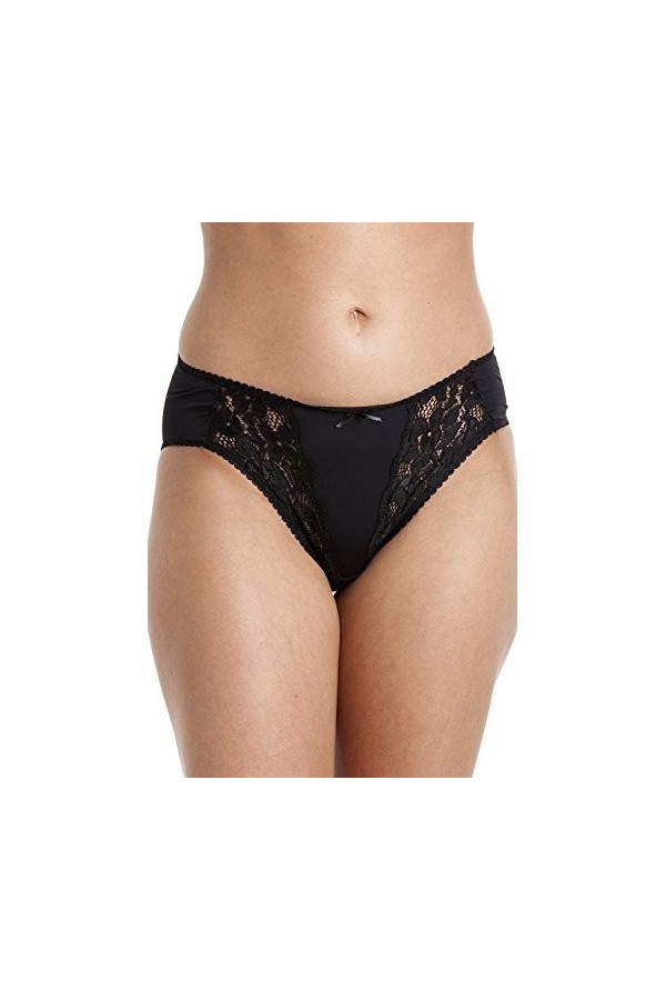 Camille Femmes Trois Pack Noir Fondant en Maille De Dentelle Florale 46-48