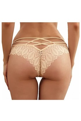 Sous-vêtements sexy pour femme - Culotte chaude - Crochet - Dentelle - Culotte sexy - Creux - Culotte en dentelle - Sous-vête