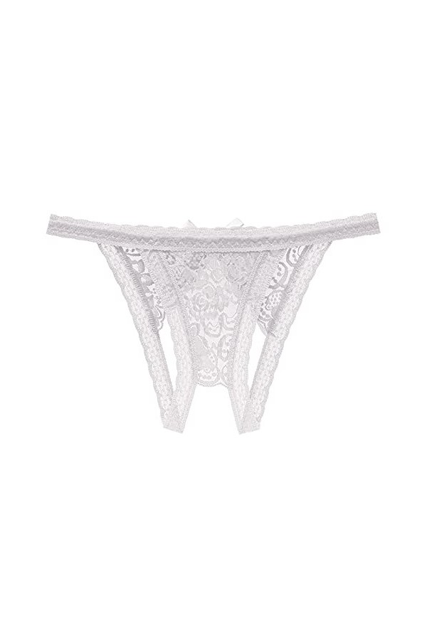 NIUREDLTD Body Blanc Sexy Culottes pour Femmes Crochet Dentelle Dentelle jusquà Culotte Sexy Creux sous-vêtements Lingerie S