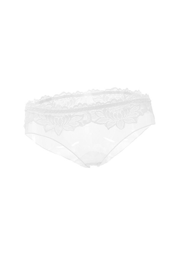 Hellery Lingerie De Nuit, Culotte Taille Basse En Dentelle Transparente Solide Pour Femmes - Noir, 60-80cm