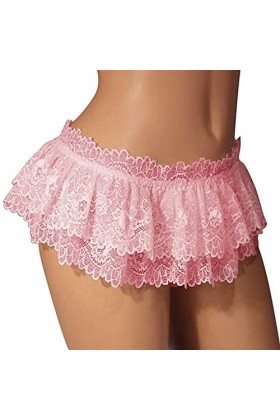 Slips en dentelle Hommes Culotte à volants Thongs Mini Jupe Crossdress Crossdress Costume Culotte Jupe culotte Thongs Gay Mal
