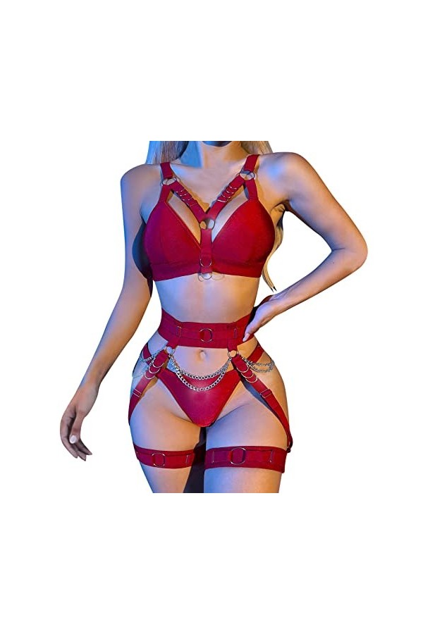 Body Sexy Femme érotique Lingerie Sexy Femme Coquine Hot Lingerie Femme Sexy Ensemble Porte Jarretelle Et Jarretières Body La