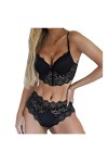 Lingerie Sexy Femme Coquine Hot Lingerie Dentelle Transparent Chemise De Nuit sous Vetements Feminins Sexy Culotte Ensemble L
